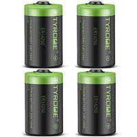 1/2 AA Size LS 14250 ER14250 3.6 Volt 1200 mAh Lithium Batteries 4 Pack, Tyrone Batteries Compatible for Dogwatch Dog Collar and Some of Movement Monitor/Home Security System/Alarm System