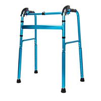 Walkers Foldable Elderly Elderly Armrests Aluminum Alloy Old People's Crutches for Seniors Walking Rehabilitation Equipment (Color : Blue, Size : 58x45x(76-96) cm)