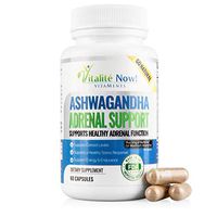 Best Adrenal Support - Ashwagandha, VIT C & B-6, L-Tyrosine, Ginseng, Licorice, Rhodiola Rosea, Holy Basil Leaf & More - Helps Fatigue, Stress, Anxiety,Cortisol, Energy, Calming - 60 Capsules