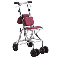 ZWJ-Rolling Walkers Elderly Scooter, Four-Wheeled Walker with seat, Foldable to Meet Daily Needs