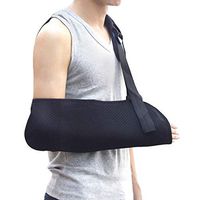 Arm Sling Shoulder Immobilizer with Adjustable Strap, Lightweight Breathable Comfortable Wrist Elbow Support for Dislocation, Fracture, Sprains & Broken Arm, Rotator Cuff Pain, Fits Adults and Youths