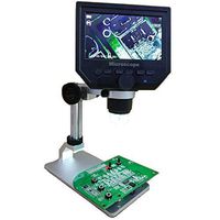 Digital Microscope Mustool G600 Digital 1-600X 3.6MP 4.3inch HD LCD Display Continuous Magnifier with Aluminum Alloy Stand Upgrade Version