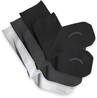 SmartKnitKIDS Seamless Sensitivity Socks - 3 Pack (Black Charcoal & White, XX-Large)