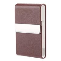 Fdit Fashionable Cigar Cigarette Case Tobacco Lighter Holder PU Leather Storage Box Cigarette Case Wallet(Dark Coffee)