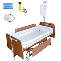 LXT PANDA Bedside Shower System, Inflatable Portable Bathtub, White Durable Soaking Bath Tub, for Disabled and Elderly Bed Easy & Safe Bathing.