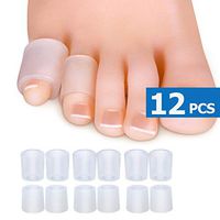 Sumifun Gel Pinky Toe Sleeves, Transparent Toe Cushion for Relief Little Toe, (6PCS Thin+6PCS Thick) Silicone Toe Protectors Blisters, Calluses Toenails Loss, Friction Pain Relief