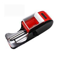 Douup Electric Cigarette Rolling Machine, Automatic Cigarette Injector, Tobacco Roller Maker, Red and Blue,Red