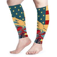 Calf Compression Sleeves 1 Pair American Flag Eagle Sport Elasticity Calf Compression Socks for Men & Women
