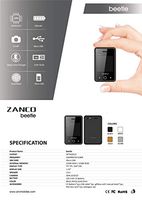 Zanco Beetle World's Smallest PDA Phone 1.54 Inch Screen Bluetooth 3.0 FM Radio Torch Touch Screen