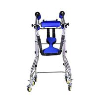 FHRX Child Walker Rollator 6 Wheeled Height Adjustable Stand Rehabilitation Training Adult Walker Stand Stainless Steel Six-Wheel Rollover Back Stand