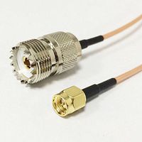 UHF SO239 female to SMA MALE plug RF jumper cable adapter RG316 15cm NEW Good Quality Fast USA Shipping