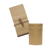 AwePackage 2 oz Stand up Zipper Pouch Bag - FDA and USDA Compliant Heavy Barrier 4X6X2 Inch (200, Natural Kraft)