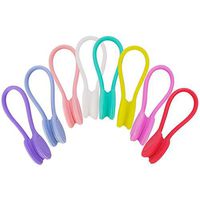 Magnetic Twist Ties, 8pcs Multicolor Strong Magnet Winder Wrap Magnetic Cable Clips for Headphones/Earphones/USB Cable/Keychain etc, by Newtiy