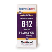 Superior Source No Shot B12 Multivitamins, 5000 mcg, 100 Count