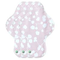 think ECO [Printed Pattern Pad 3p] Organic Reusable Cotton Pads, Menstrual Pads, Sanitary Napkins, Many Pattern, 3 Pads. (Shabby Chic, Day Pad Plus)