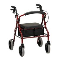 Rollator Zoom 20 Aluminum Rolling Walker Weight Capacity 300 lbs (Red)