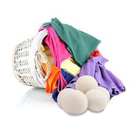 HENGSONG Wool Dryer Balls Reusable Natural Fabric Softener And Static Reducer 6cm (4Pack)