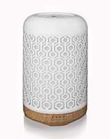 Ansin Essential Oil Diffuser,250ml Iron-art Ultrasonic Humidifier Aromatherapy Oil Diffuser with 4 Timer Mode & 7 Color Changing LED Lights, BPA-Free Waterless Auto-Off for Home,Office and Yoga-White