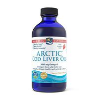 Nordic Naturals Arctic CLO - Cod Liver Oil Promotes Heart and Brain Health, Supports Immune and Nervous Systems, Strawberry, 8 Ounces