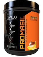 Rivalus Promasil Banana Creme, 1lb - 8-Source Protein Blend Including Native Whey Isolate, Native Micellar Casein, Egg, Sustained Delivery, Clean Nutrition Profile, No Banned Substances, Made in US