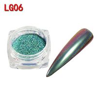 Hunputa Nail Art Decorating,Optical Chameleon Mirror Powder DIY Dust Nail Art Glitter Chrome Pigment (F)