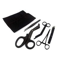 LAJA IMPORTS First Responder Shears EMT/Scissors Combo Pack with Holster, Tactical All Black