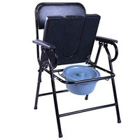 XWZJY Deluxe Bariatric Toilet Seat Bedside Commode Potty Chair Bucket/Lid/Padded Cushion Extra Wide Safety Steel Frame for Seniors, Disabled