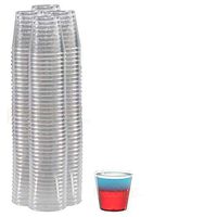 Disposable Plastic Shot Glasses | 1 Oz | 100 Pack | Mini Plastic Cups | Ideal for Tequila, Vodka, Jagermeister | Drinket Collection