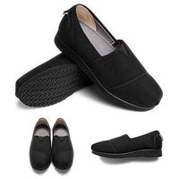 Mei MACLEOD Women's Wide Toe Light Weight Elastic Instep Swollen Feet Diabetic Shoes (8.5-9, Black)