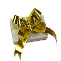 3" Gold Metallic Butterfly Bow | Quantity: 50