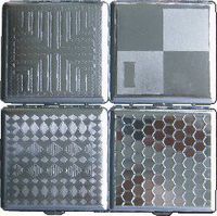 Eclipse Gun Metal Stainless Cigarette Case, Fit King Size, 3102H1