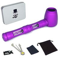 ASNTA Personality Alloy Violent Mechanical Monster Herbal Tool with 5 Stainless Steel Screen Filters (Purple)
