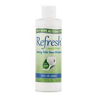 REFRESH Liquid Wipe - Wet Wipe Alternative - Toilet Tissue Moistener Foam 8oz. Refill (1 Pack). Works on Any Toilet Tissue for a Custom Wipe!