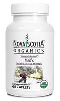 Organic Mens Multivitamins & Minerals (60 Caplets), organic, non GMO, vegetarian, food based, natural, saw palmetto, turmeric, grapeseed