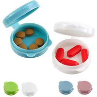 Pocket Pill Caddy Travel Plastic Container Medicine Tablet Case Holder 2 Pc New(Colors may vary )