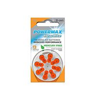 Powermax Size 13 Hearing Aid Batteries, Orange Tab, Made In the USA, 64 Count