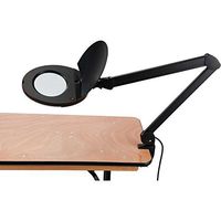 LED Magnifying Lamp With Covered Metal Arm, 8 Diopter, Black