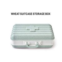 SSTQY Pill Organiser BPA Free Large Capacity Pill Box Hold Vitamins, Cod Liver Oil, Supplements & Medication Weekly AM/PM Portable Pill Case (Color : Gray)