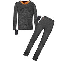 LvBo Insulated Heating Underwear Adjustable Charging Heated Top Clothing Pants Set for Man 10000mah Power Bank Battery Not Include