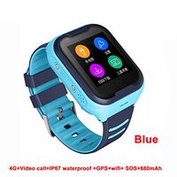 RONSHIN Waterproof 4G Kids Smart Watch Support Bluetooth Connect Blue North American Version