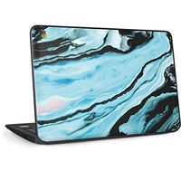 Skinit Decal Laptop Skin for Chromebook 11 G6 EE - Officially Licensed Originally Designed Aqua Blue Marble Ink Design