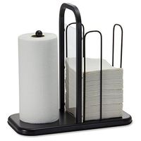 Officemate BreakCentral Breakroom Napkin and Towel Holder, Black (28001)