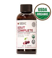 Gout Complete 4oz - Natural & Organic Liquid Gout Treatment, Uric Acid Flush & Remedy Support Medicine (W/Tart Cherry)