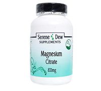 Magnesium Citrate 833mg 200 Capsules Gluten Free 100% Natural. Serene Dew Supplements