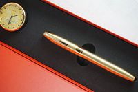 Made in Germany Sheaffer Legacy Heritage 22KT Gold Rollerball Pen and Matching Gold Sheaffer desk Clock Combo