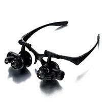 Magnifying Glass With LED Lights Glasses Watches And Clocks Repair Magnifying Glass Mining Surgery Magnifying Lens Wearing Magnifying Glass