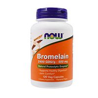 NOW Supplements, Bromelain (Natural Proteolytic Enzyme) 2,400 GDU/g - 500 mg, Natural Proteolytic Enzyme*, 120 Veg Capsules