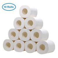 VGOCA 10 Rolls Toilet Paper 3 Ply Toilet Tissue White Toilet Paper Soft Tissues 100% Recycled Fiber Bulk Toilet Paper for Bathroon Toilet Supplies
