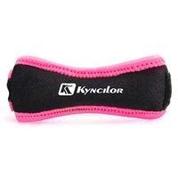 kyncilor Knee Support Patella Strap with Adjustable Knee Band, Brace Stabilizer for Arthritis, Running, Basketball, Meniscus Tear, Sports, Athletic. Best Knee Brace for Hiking, Soccer. (Rose Red).