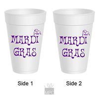 Mardi Gras Styrofoam Cups - Jester Hat